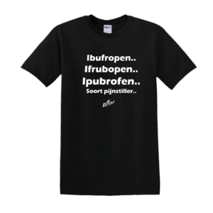 T-Shirt "Ibuprofen" Heren/Dames