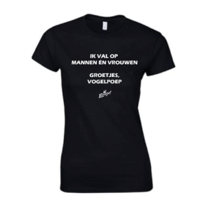 T-Shirt "Ik Val Op Mannen En Vrouwen" Dames
