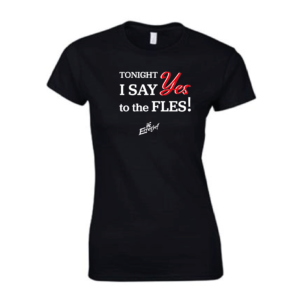 T-Shirt 'I Say Yes To The Fles' Dames